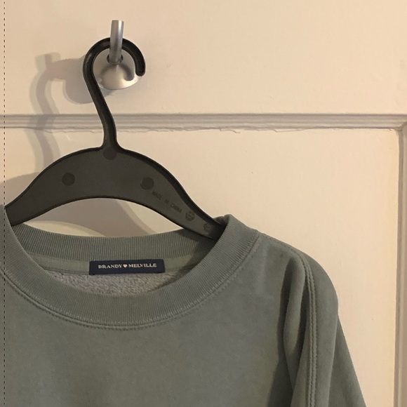 Brandy Melville Sage Green Erica Sweatshirt - Picture 1 of 5